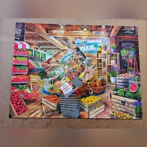 RoseArt My Happy Place - Organic Fresh Market 750 Piece Jigsaw Puzzle Missing 2